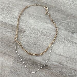 Elegant Gold and Silver Chain Necklace